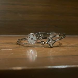 Design Silver White Gold Plate Bracelet